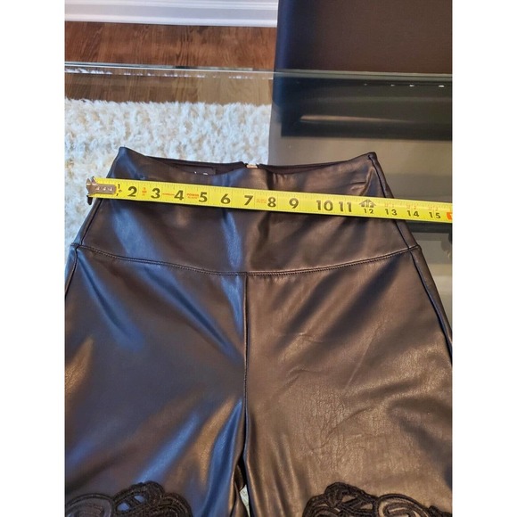 Bebe Women's Solid Black Polyester Pull On Mid Rise Skinny Fit Pant Size X-Small - Picture 10 of 12